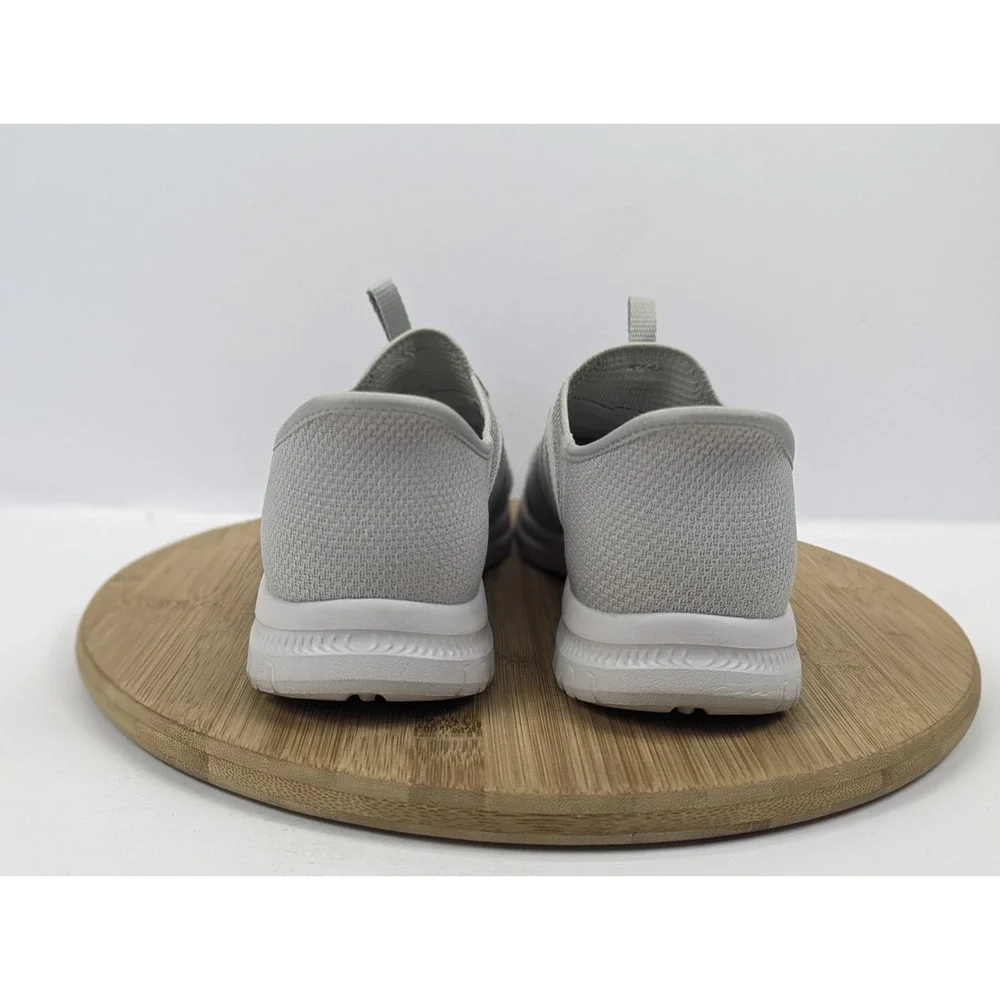 Sketchers Slip Ins Hands Free Shoes Womans 9 Gray Air Cooled Memory Washable